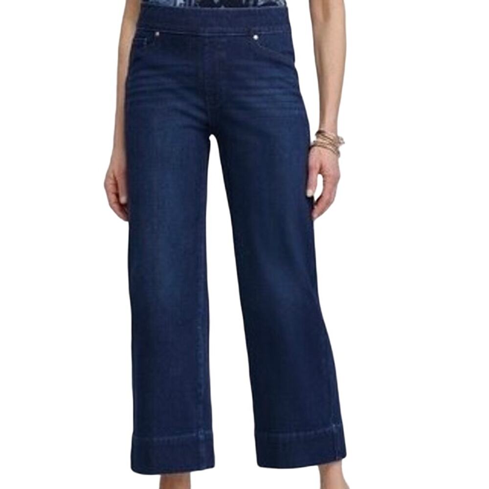 Chico's Dark Blue Wide-Leg Jeans